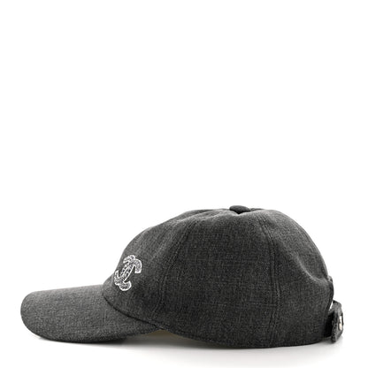 Chanel Cotton Sequin CC Cap Hat Black 4 of 10
