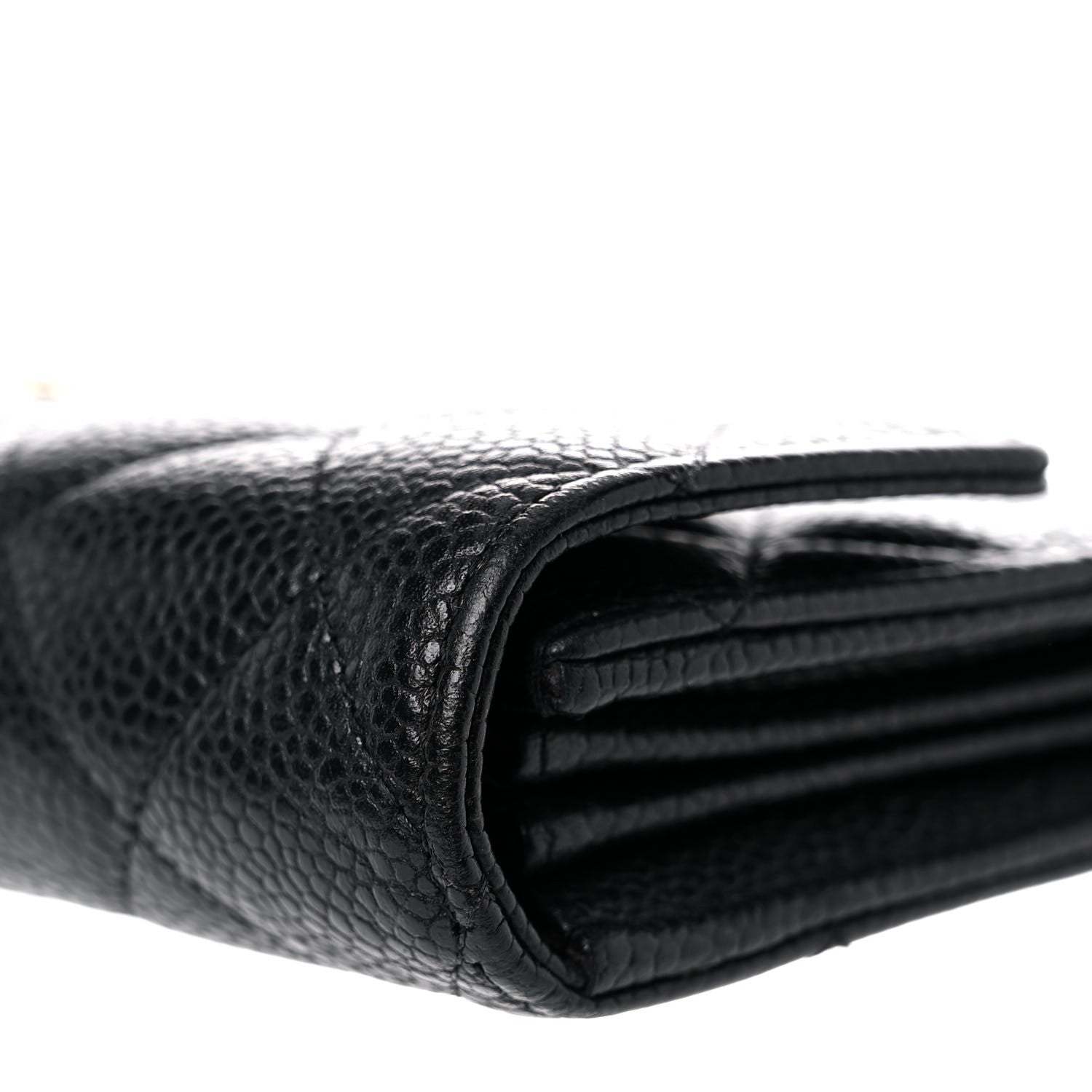 Chanel Caviar Quilted Large Gusset Flap Wallet Black 12 of 15