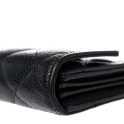 Chanel Caviar Quilted Large Gusset Flap Wallet Black 12 of 15