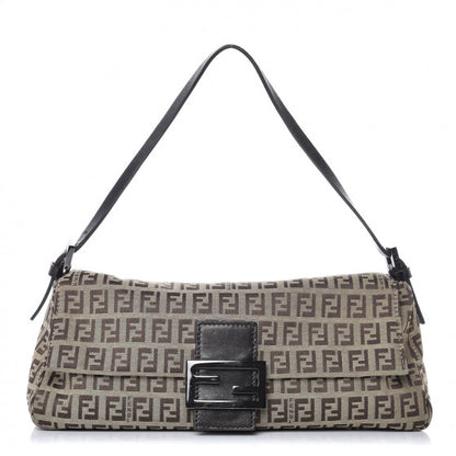 Fendi Zucchino Baguette Dark Brown 1 of 7