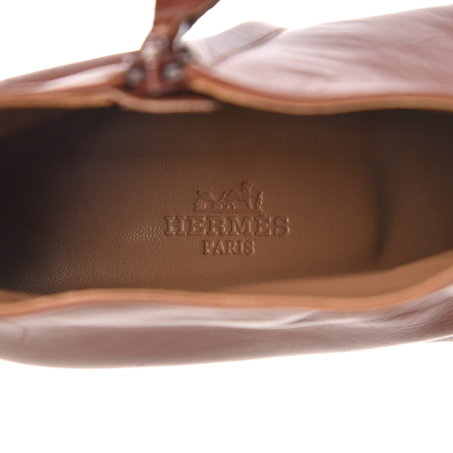 Hermes Calfskin Detail Boots 41 Cognac Bleu Nuit 6 of 10