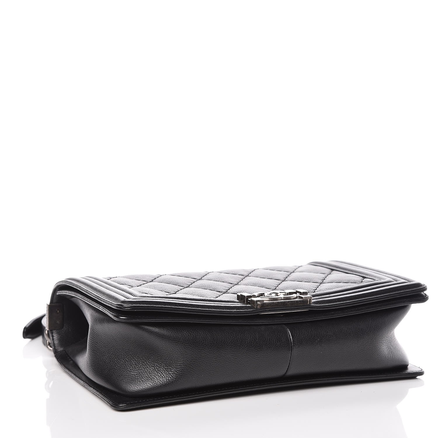 Chanel Calfskin Quilted Double Stitch New Medium Boy Flap Black 4 of 11