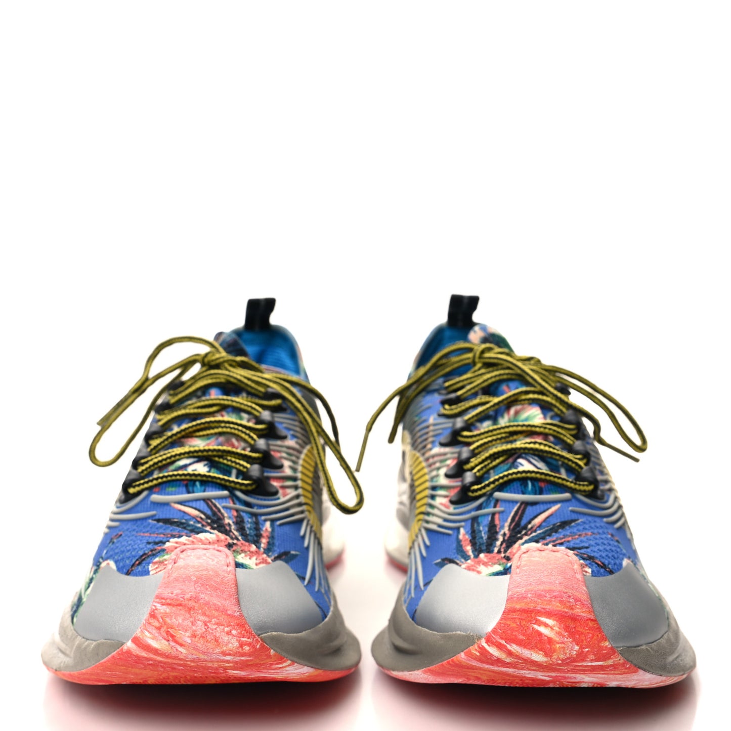 Technical Knit Fabric Waves Womens Gucci Run Sneakers 10 Multicolor