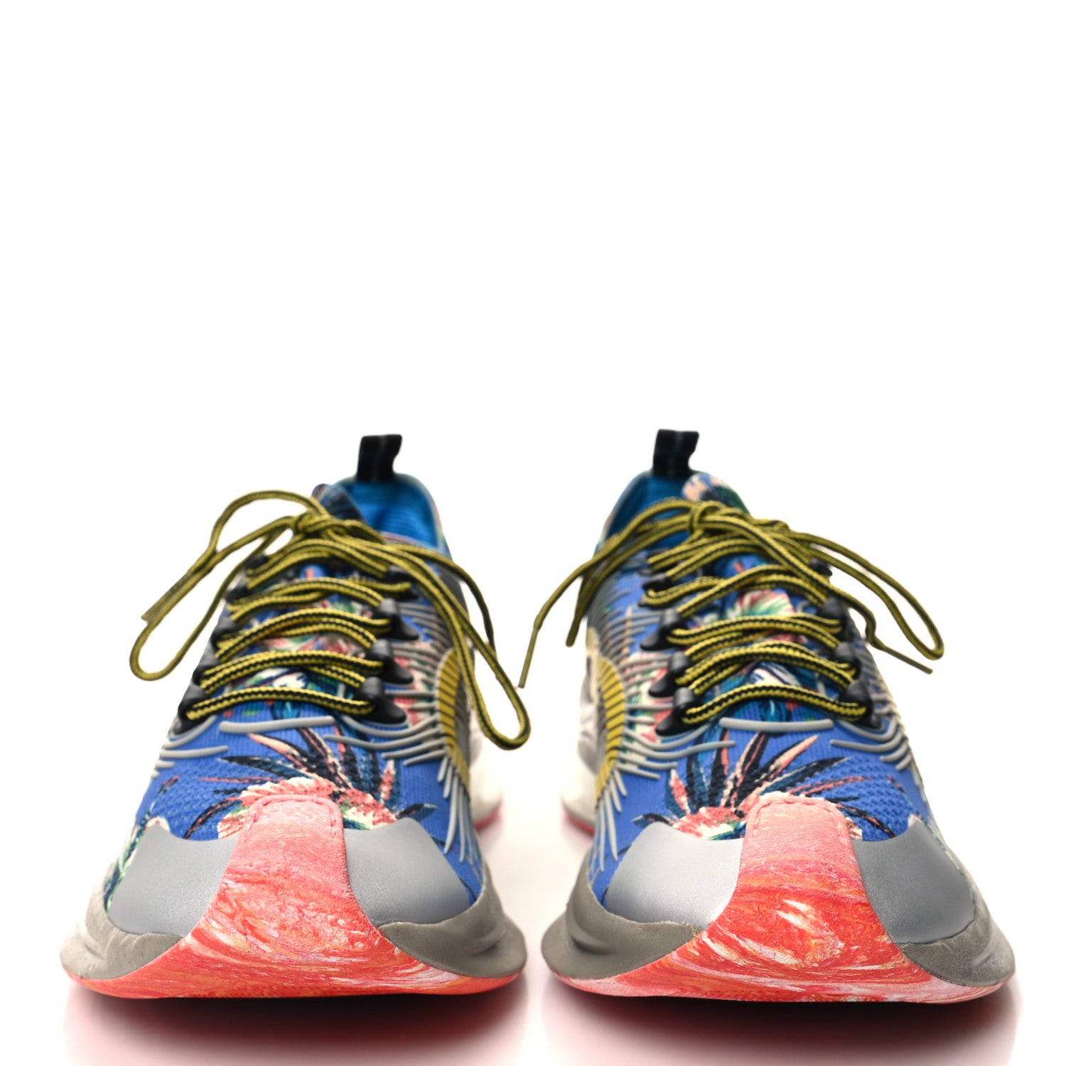 Gucci Technical Knit Fabric Waves Womens Gucci Run Sneakers 10 Multicolor 2 of 6