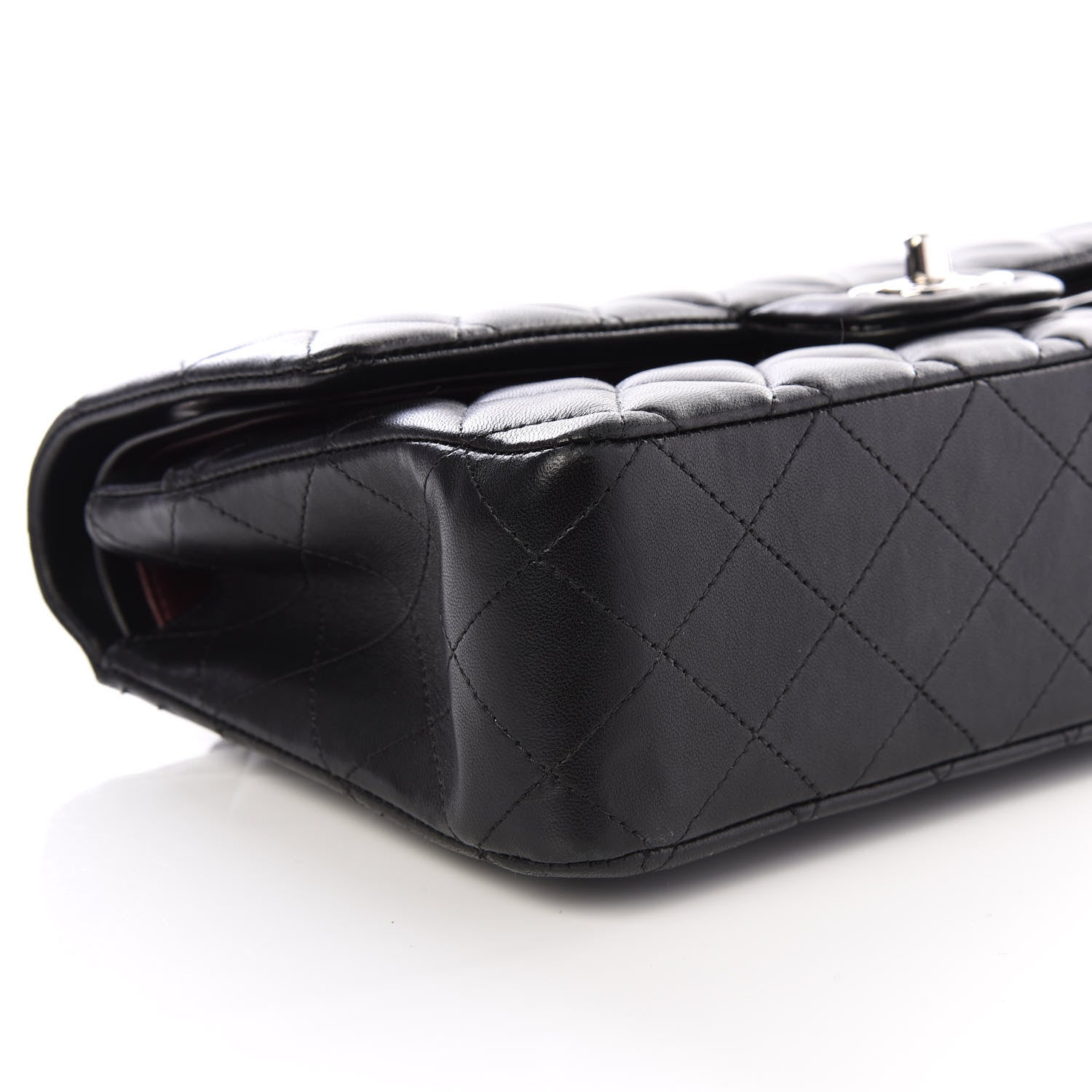 Chanel Lambskin Quilted Medium Double Flap Black 5 of 10