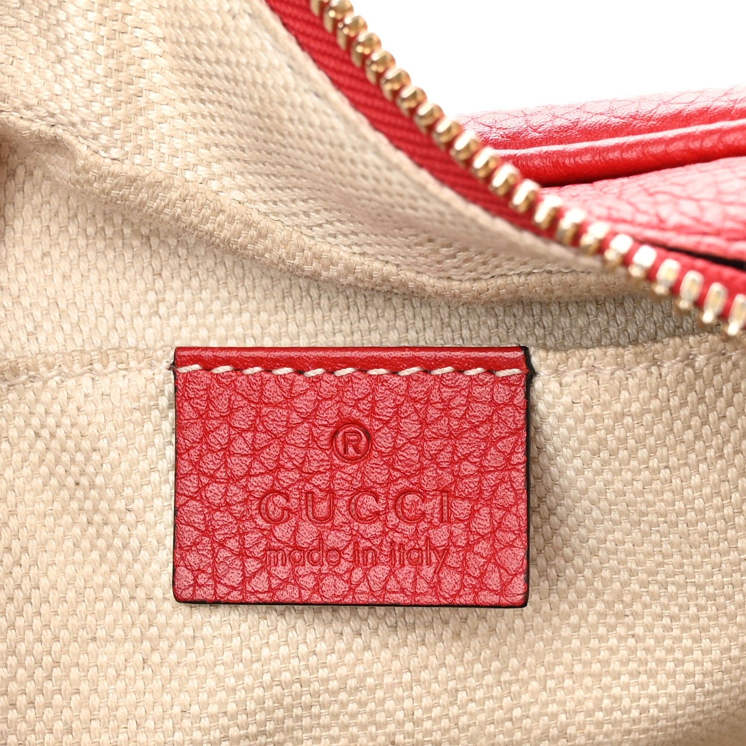 Gucci Pebbled Calfskin Small Soho Disco Bag Tabasco Red 6 of 11
