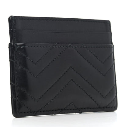 Gucci Calfskin Matelasse GG Marmont Card Holder Black 2 of 4