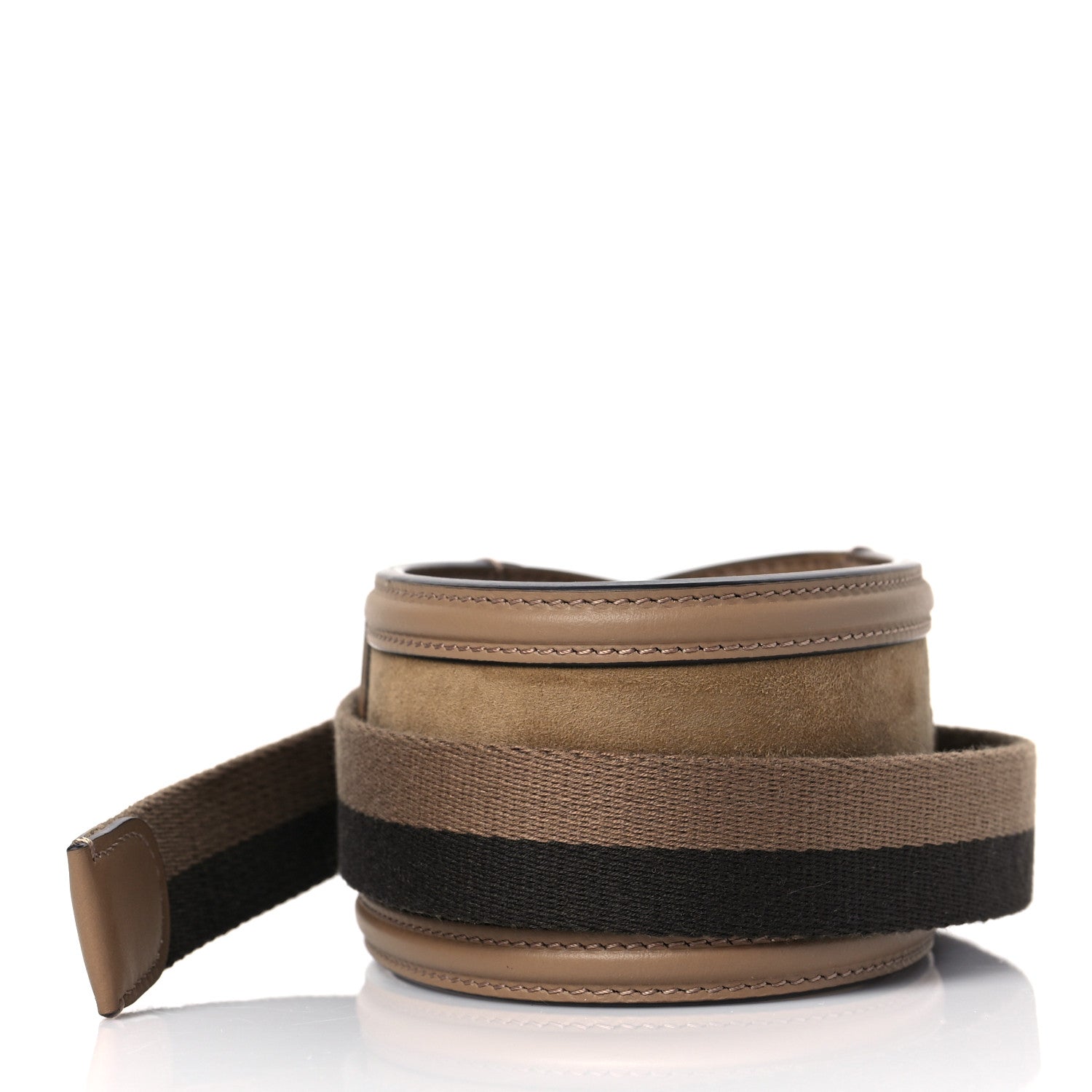 Fendi Vitello Grace Suede Fendi O'Lock Strap You Sand Rovere 2 of 5