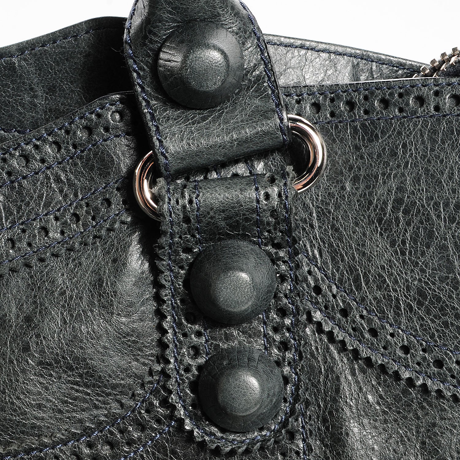 Balenciaga Agneau Giant Brogues Hardware City Anthracite 7 of 12