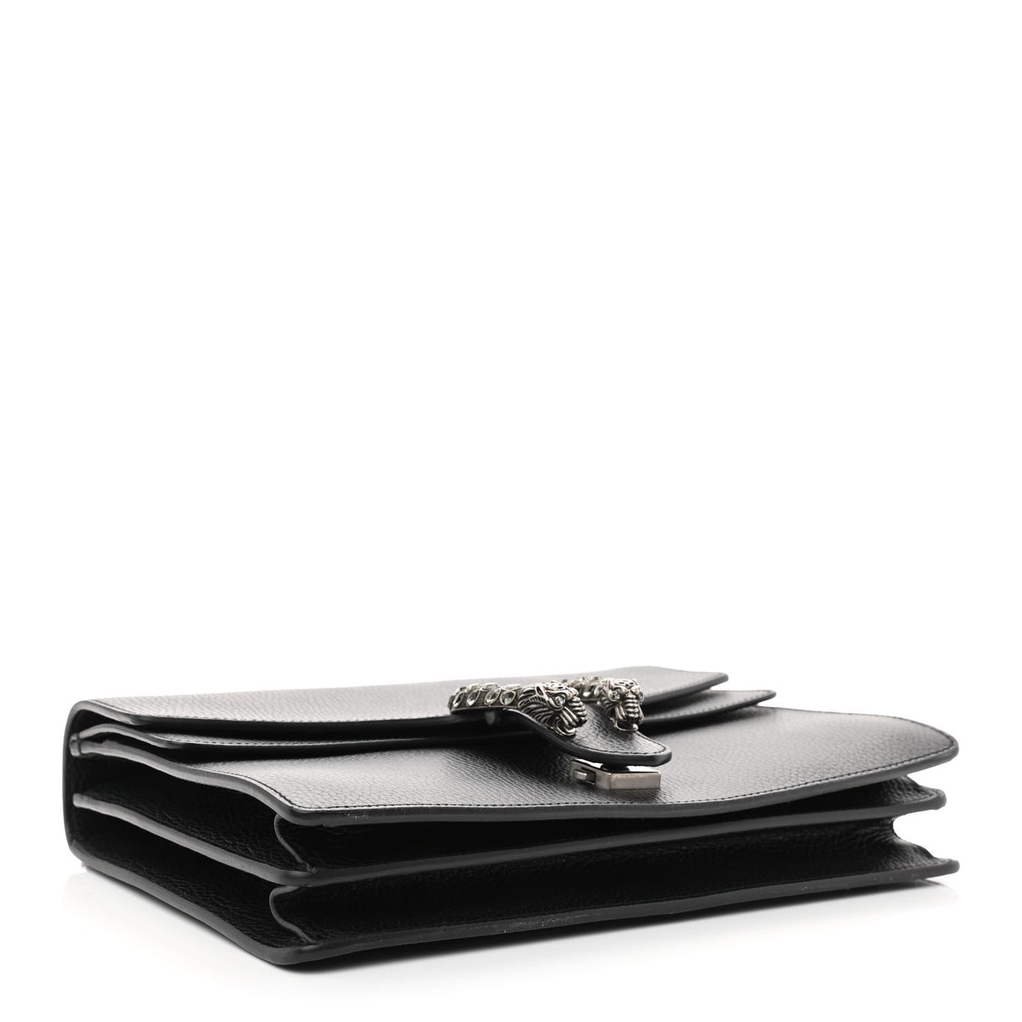 Dollar Calfskin Crystal Medium Dionysus Shoulder Bag Black Black Diamond