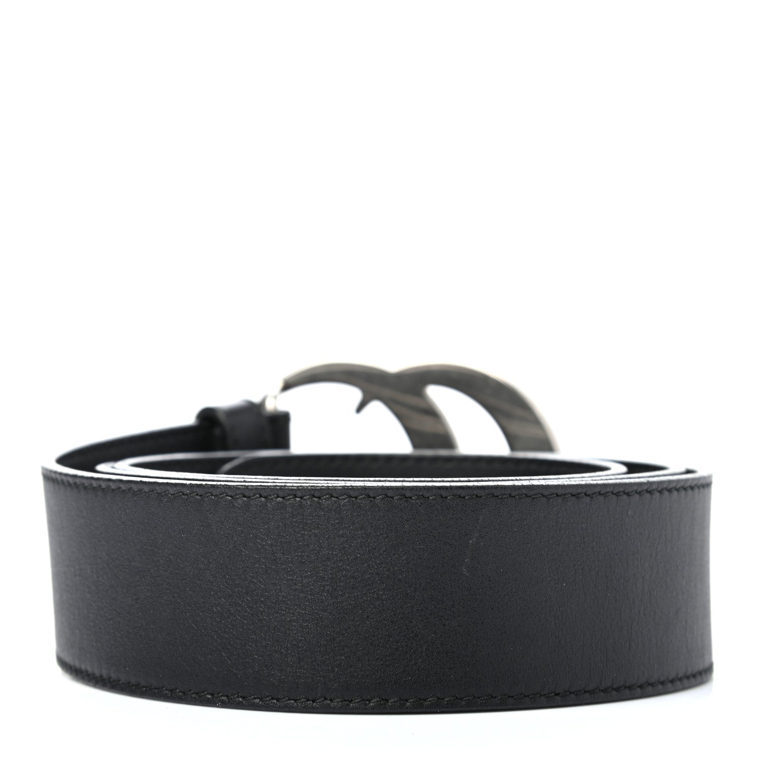Gucci Moon Calfskin Nickel Double G 40mm Belt 90 36 Black 2 of 6
