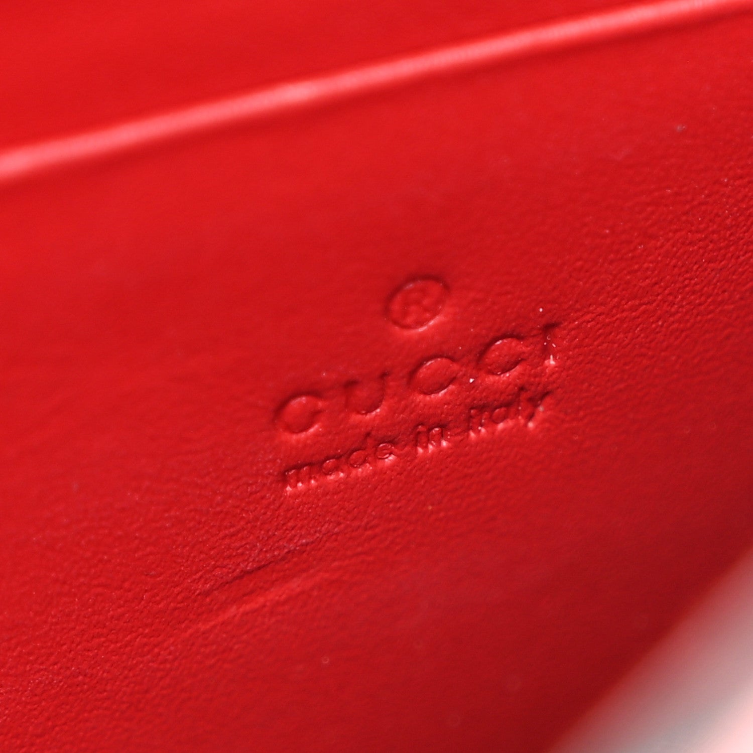 Gucci Calfskin Mini Peony Pearly Wallet on Chain Red 6 of 9