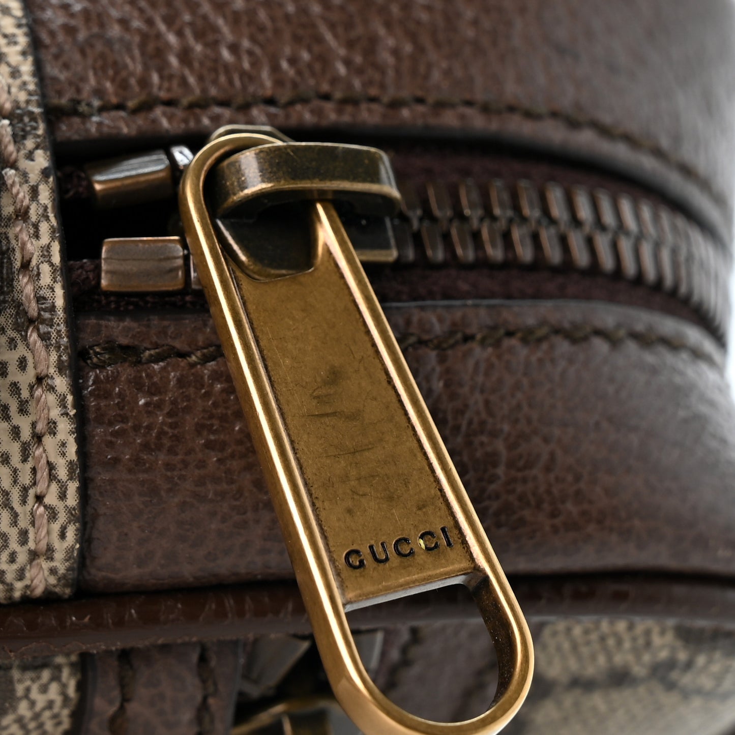 GG Supreme Monogram Web Mini Ophidia Messenger Brown
