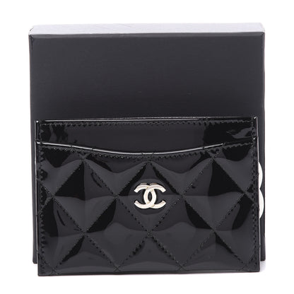 Chanel Patent Calfskin Quilted Card Holder Black 9 of 9