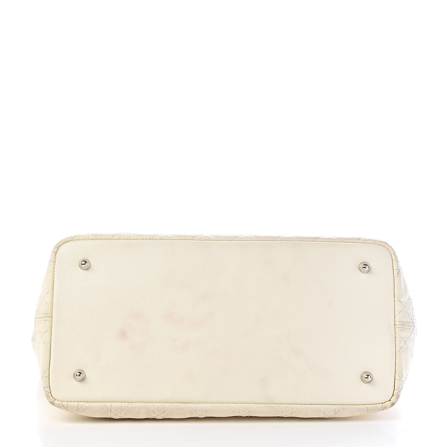Coated Canvas Cannage Small Panarea Tote White