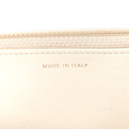Chanel Aged Calfskin Chevron Wallet On Chain WOC White 7 of 15