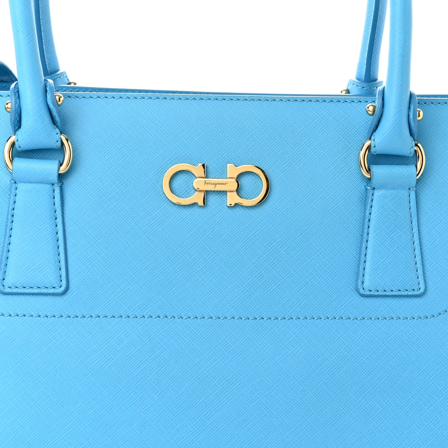 Printed Calfskin Beky Tote Cielo