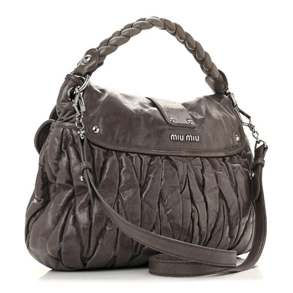 Miu Miu Nappa Matelasse Coffer Hobo Marmo 3 of 13