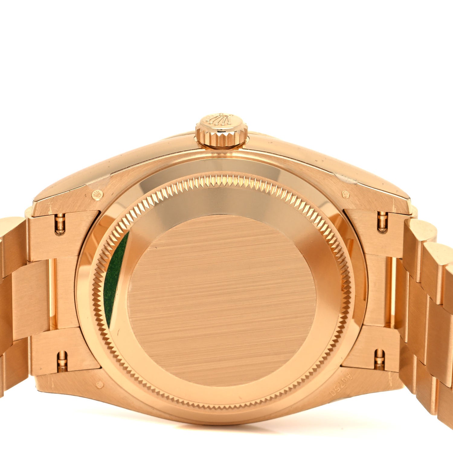 Rolex 18K Yellow Gold Diamond 36mm Oyster Perpetual Day-Date President Watch Green Ombre 128238 4 of 5