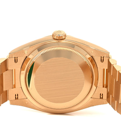 Rolex 18K Yellow Gold Diamond 36mm Oyster Perpetual Day-Date President Watch Green Ombre 128238 4 of 5