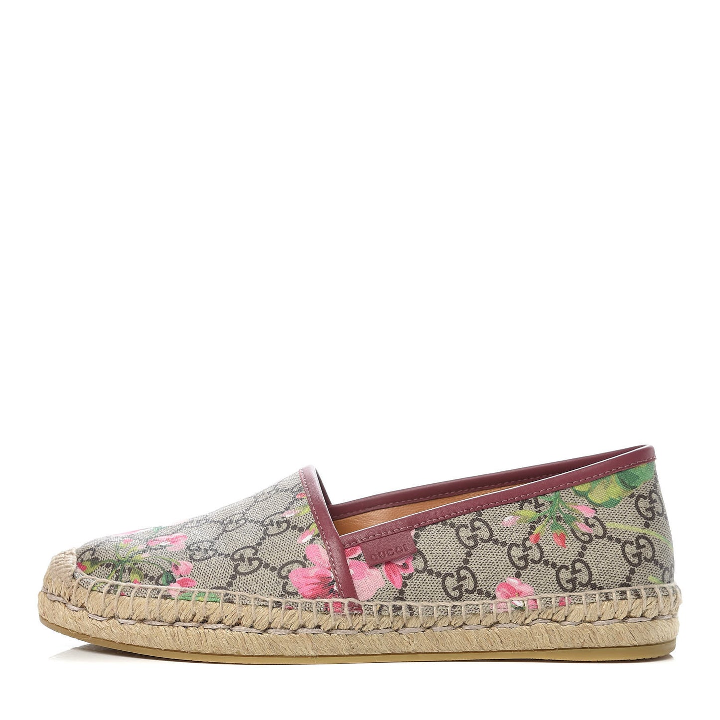 GG Supreme Monogram Blooms Espadrilles 38.5 Beige Multicolor Dry Rose