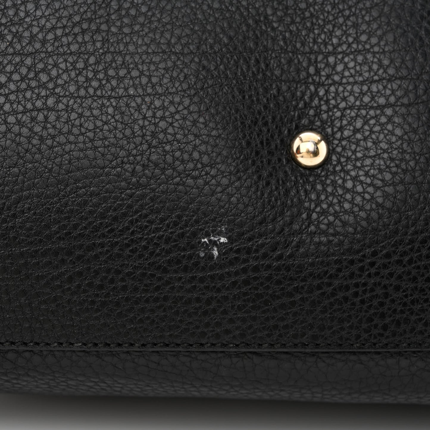 Pebbled Calfskin Medium Bamboo Shopper Tote Black