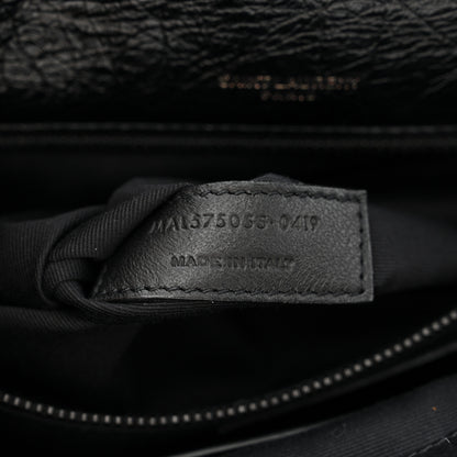 Saint Laurent Crinkled Calfskin Matelasse Monogram Medium Niki Chain Satchel Black 7 of 10
