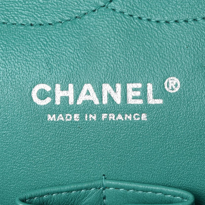 Chanel Lambskin Quilted Jumbo Double Flap Green 8 of 10