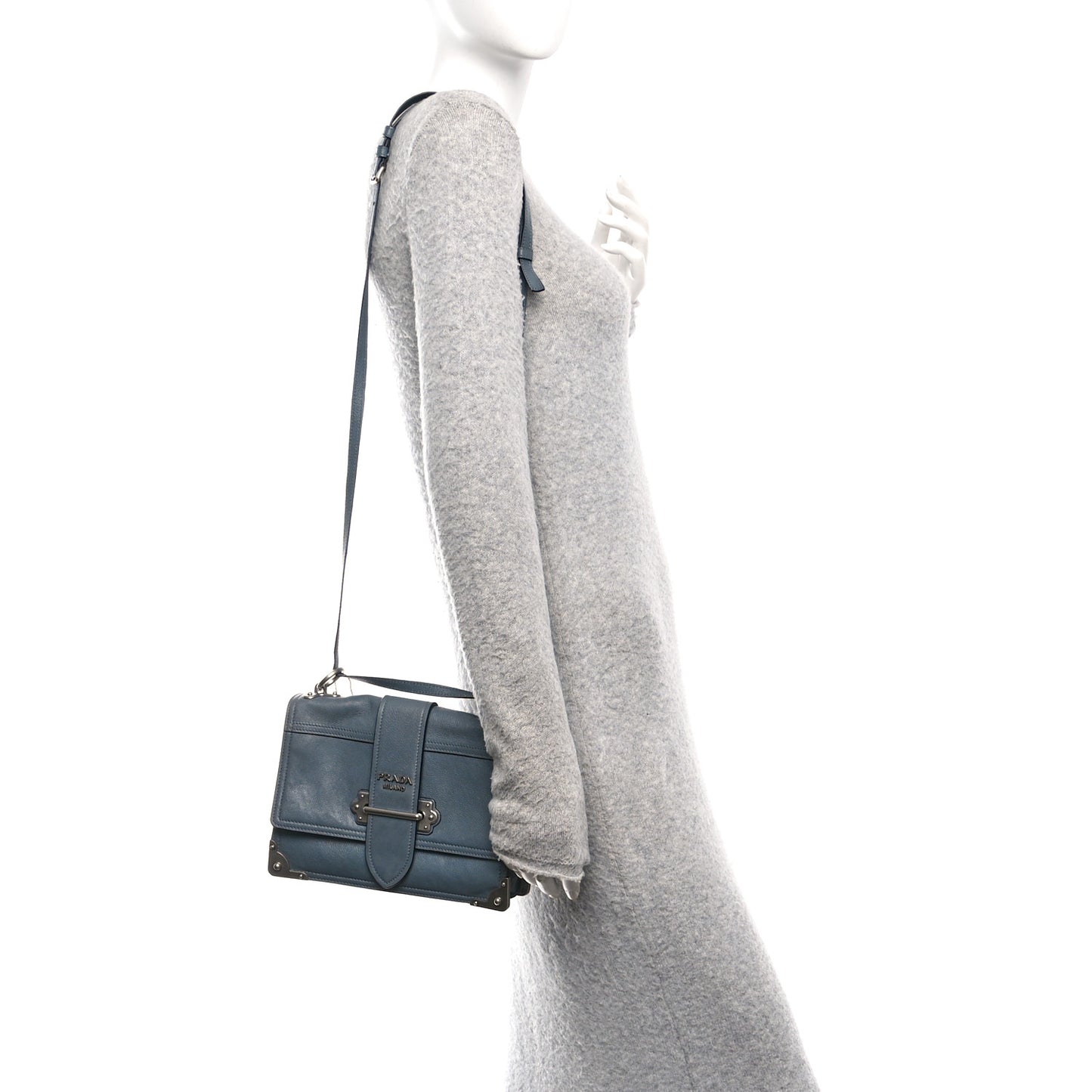 Glace Calf Soft Cahier Bag Marine Astrale
