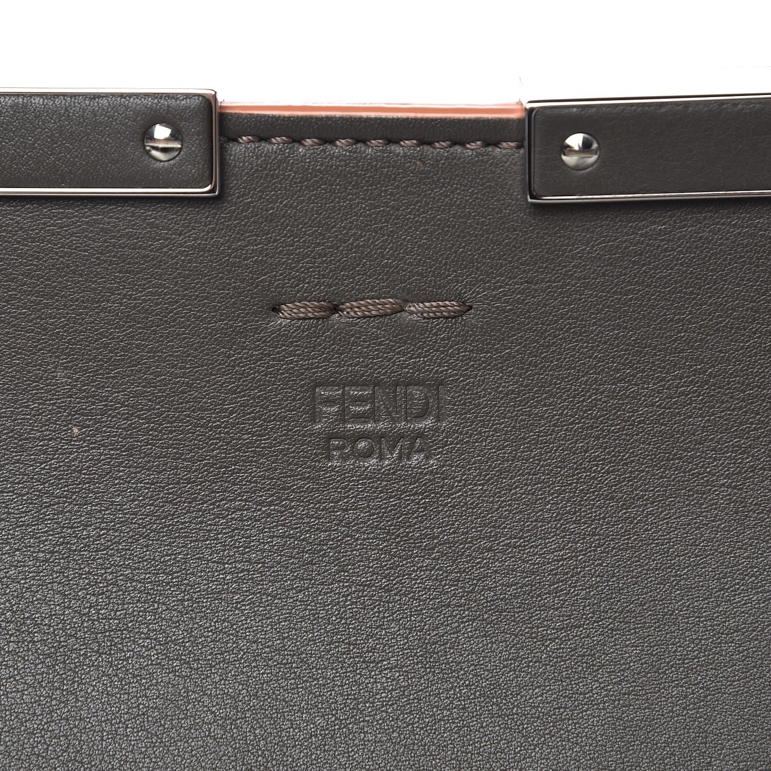 Fendi Vitello Dolce Century Petite 3Jours Tote Carbone 9 of 16