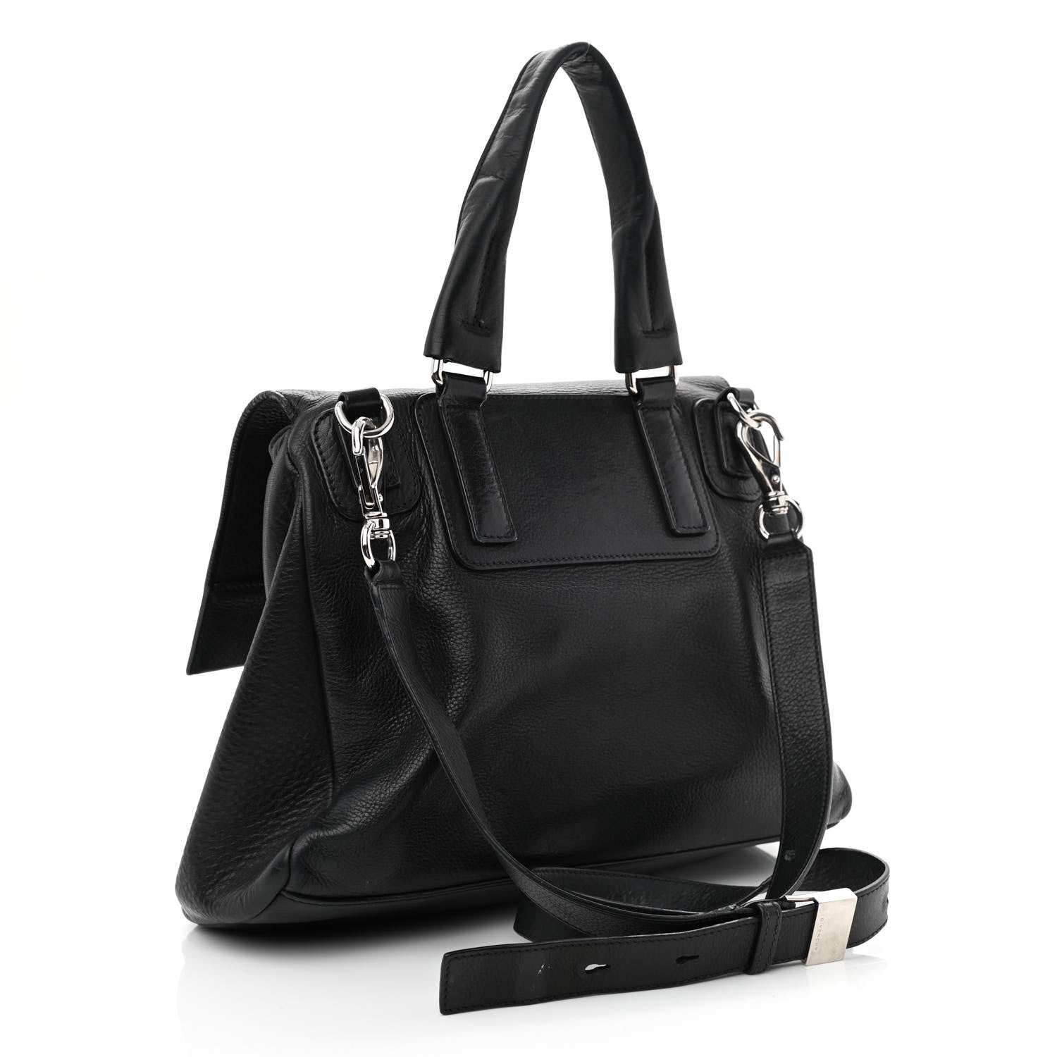 Givenchy Pebbled Calfskin Small Pandora Pure Flap Bag Black 3 of 12
