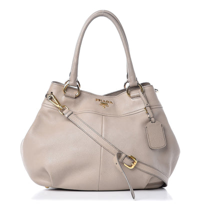 Prada Vitello Daino Shoulder Bag Grey 1 of 21