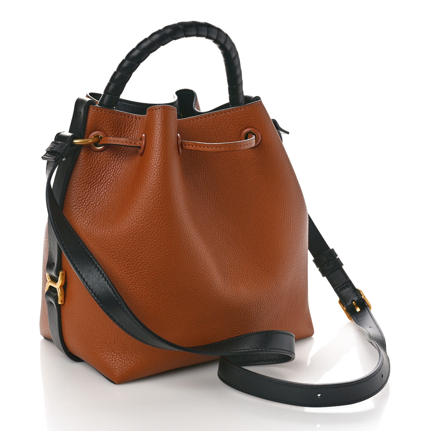 Chloe Grained Calfskin Marcie Bucket Bag Tan 3 of 8