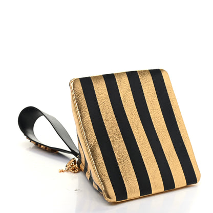 Chanel Metallic Lambskin CC Kheops Pyramid Bag Gold Black 4 of 8