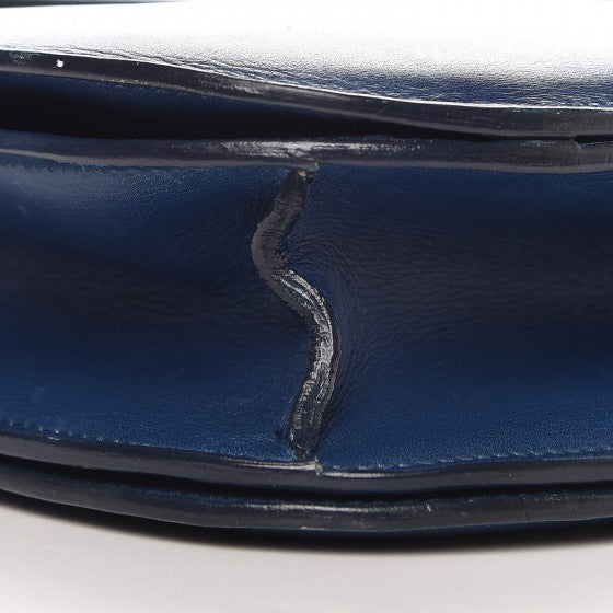 Smooth Calfskin Large Classic Box Flap Bag Slate Blue