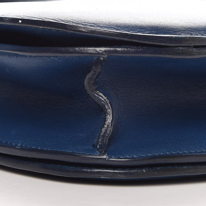 Celine Smooth Calfskin Large Classic Box Flap Bag Slate Blue 8 of 16