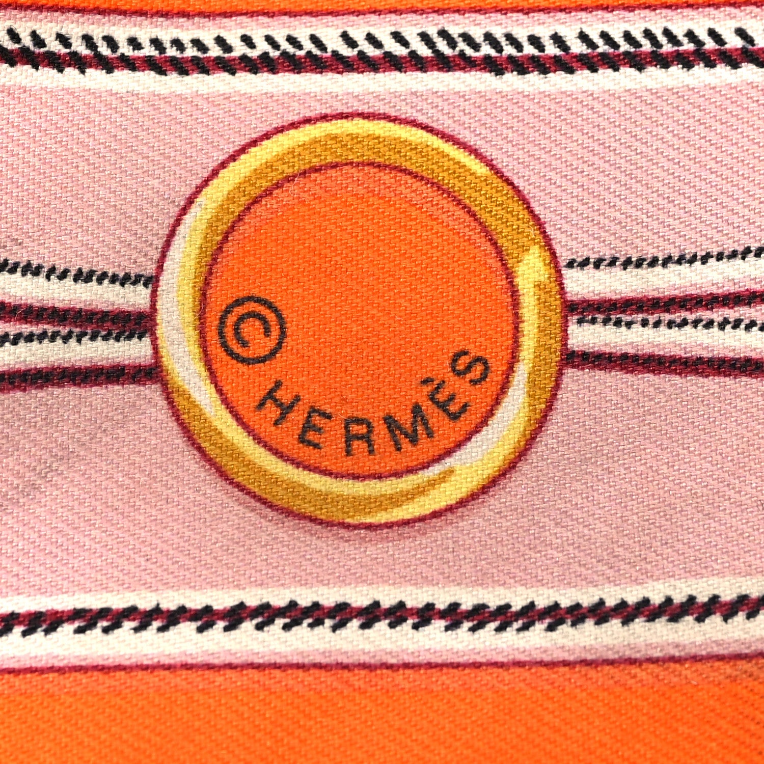 Hermes Silk Maillons Twilly Orange Vieux Rose Gold 4 of 6