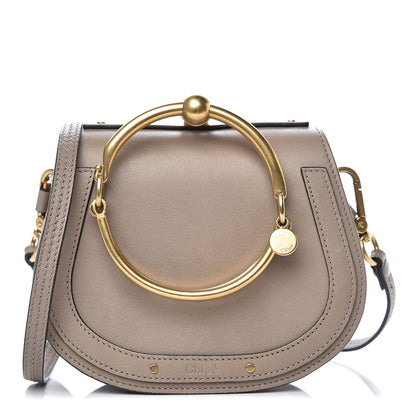 Chloe Calfskin Suede Small Nile Bracelet Bag Motty Grey 1 of 11