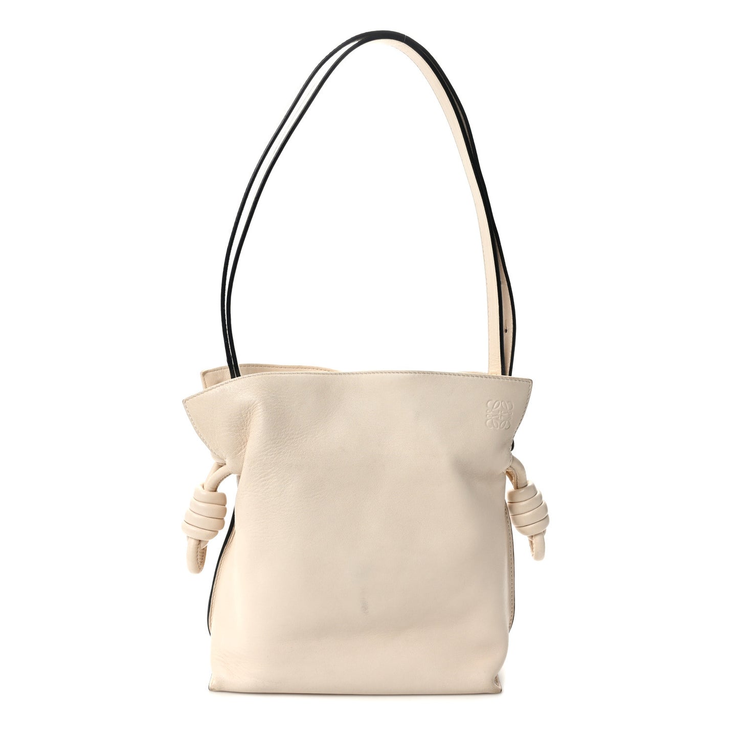 Calfskin Small Flamenco Knot Bag Ivory