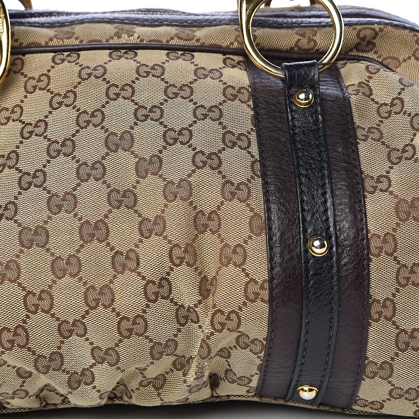 Monogram Medium Interlocking Icon Tote Dark Brown