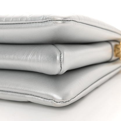 Louis Vuitton Lambskin Embossed Monogram Coussin BB Silver 9 of 10