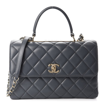 Chanel Lambskin Quilted Medium Trendy CC Flap Dual Handle Bag Grey 1 of 11