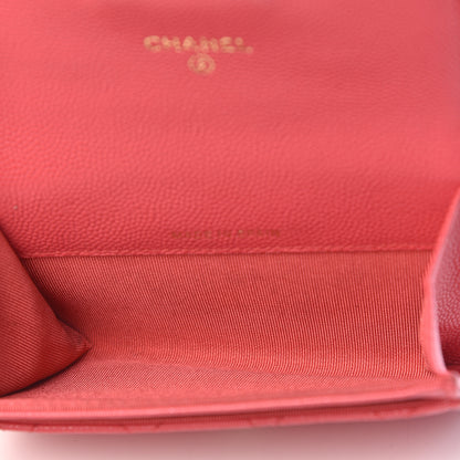 Chanel Caviar Quilted Flap Card Holder Pink 5 of 8