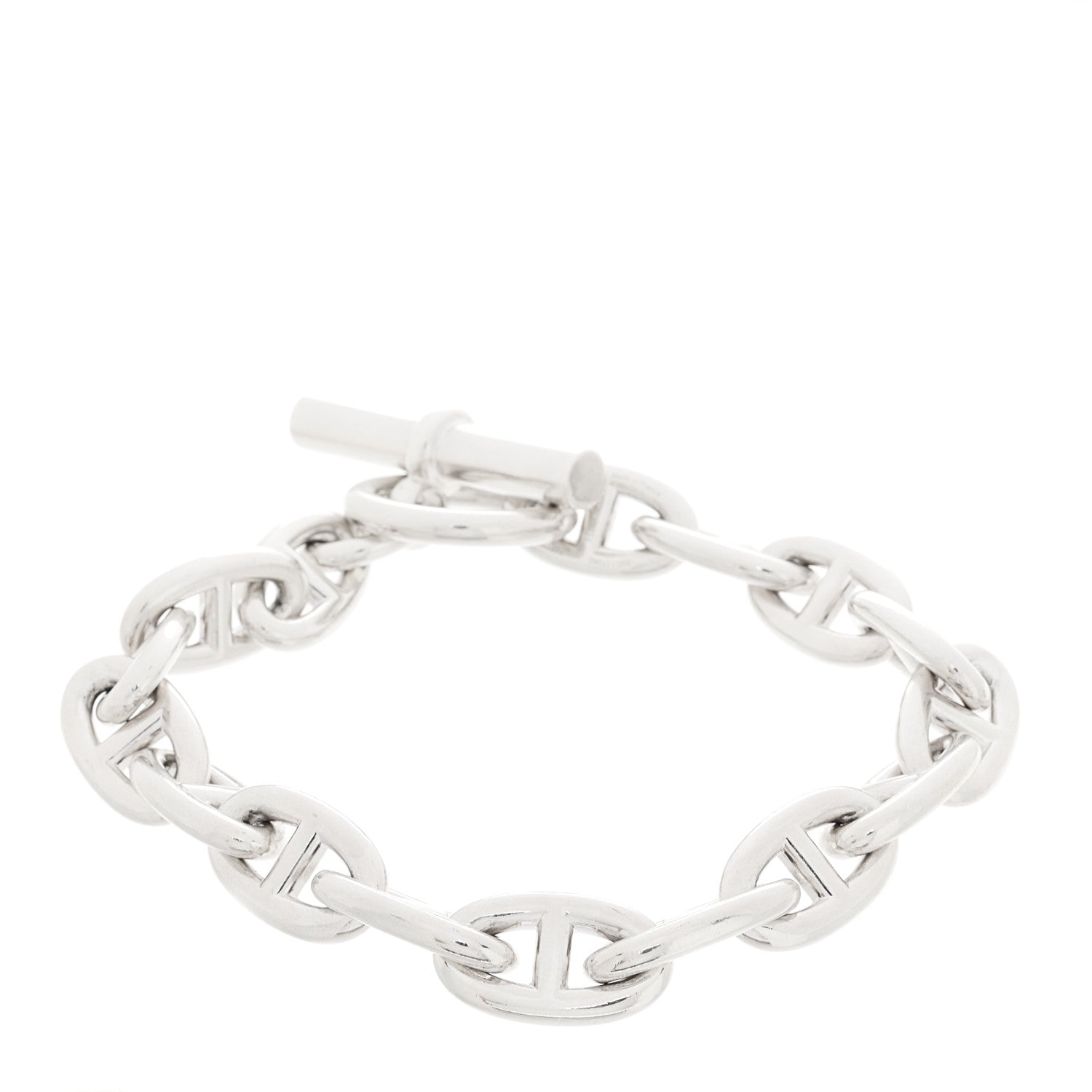 Hermes Sterling Silver GM Chaine d'Ancre Bracelet 2 of 8