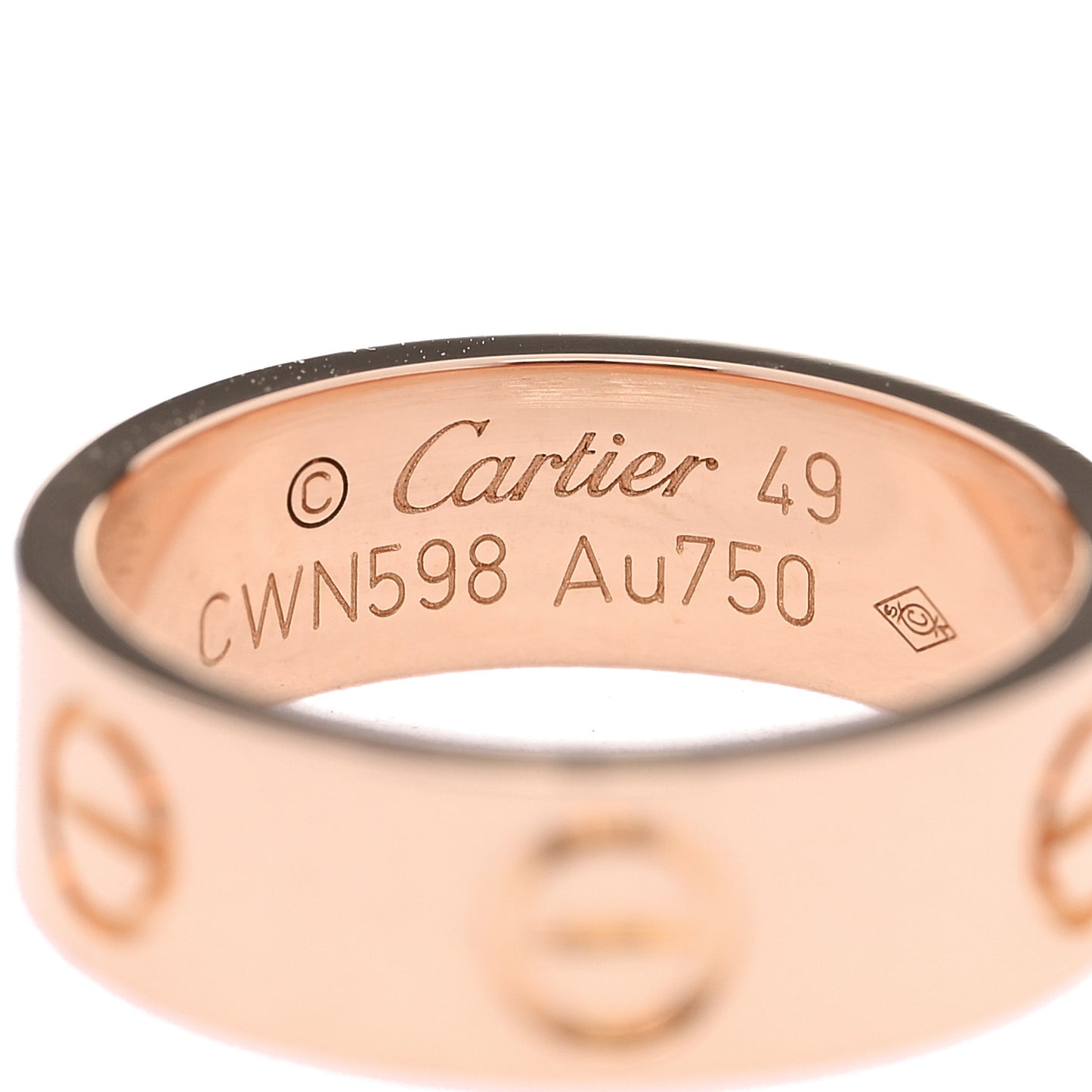 18K Pink Gold 5.5mm LOVE Ring 49 5