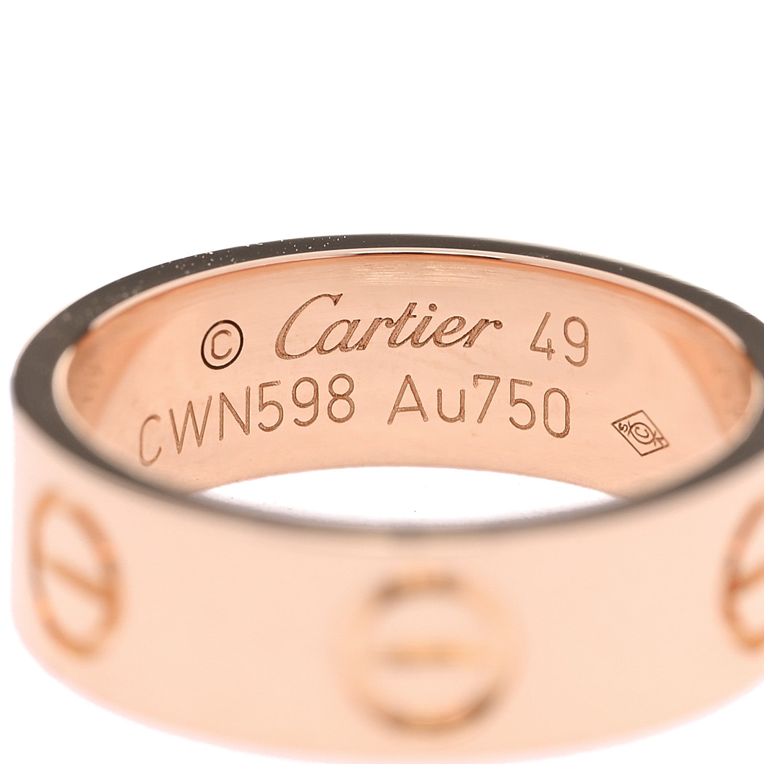 Cartier 18K Pink Gold 5.5mm LOVE Ring 49 5 4 of 4