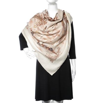 Hermes Cashmere Silk Les Girafes Shawl 140 2 of 7