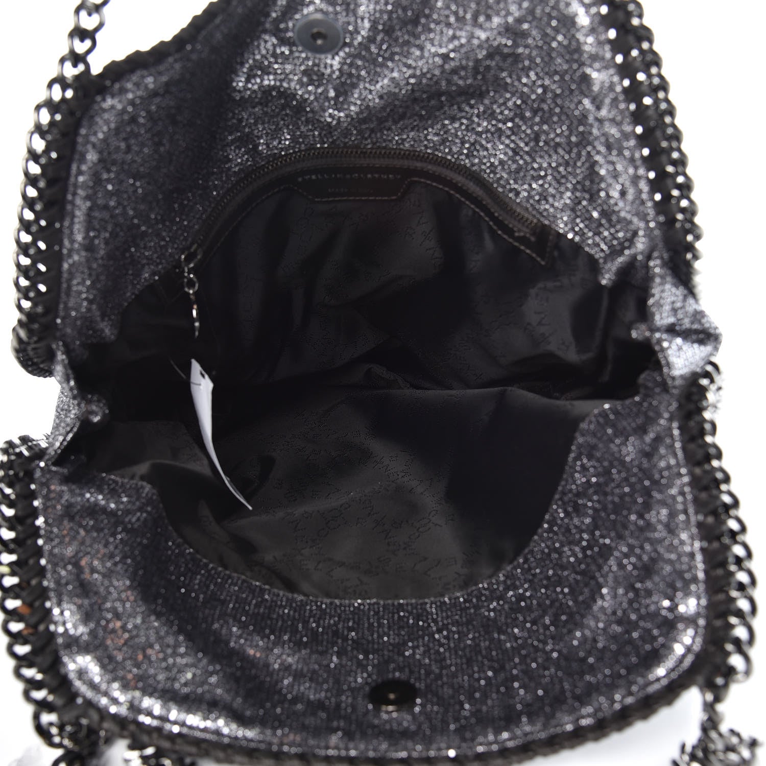 Stella McCartney Metallic Glitter Small Falabella Tote Silver 5 of 12