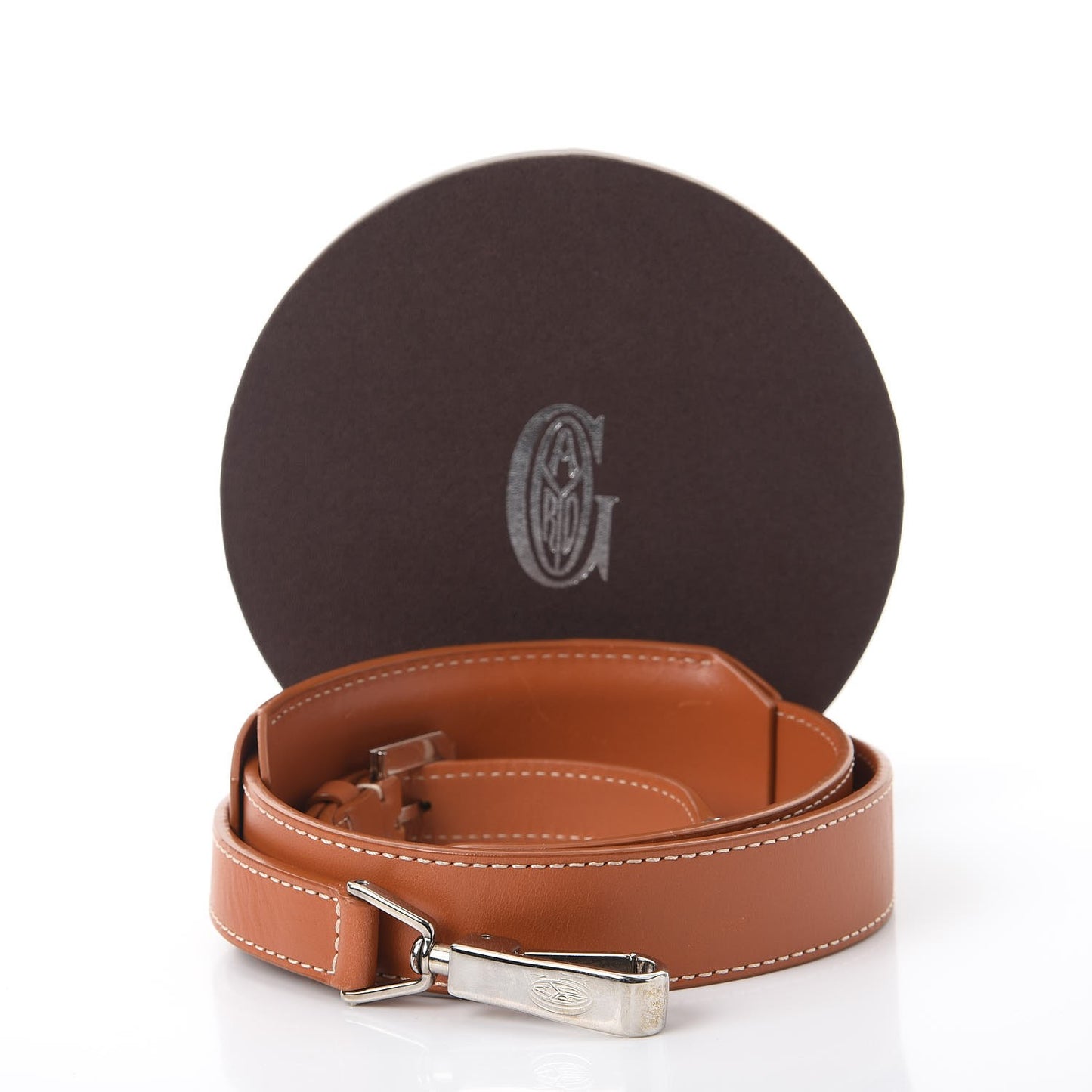 Calfskin Shoulder Strap Brown