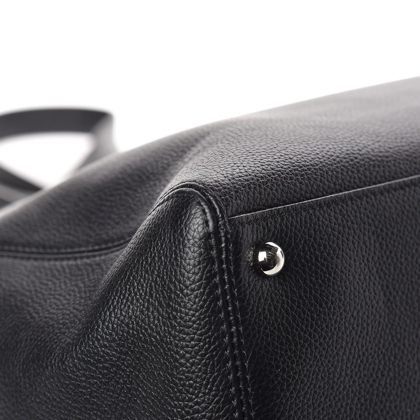 Calfskin Cerf Executive Shopper Tote Black